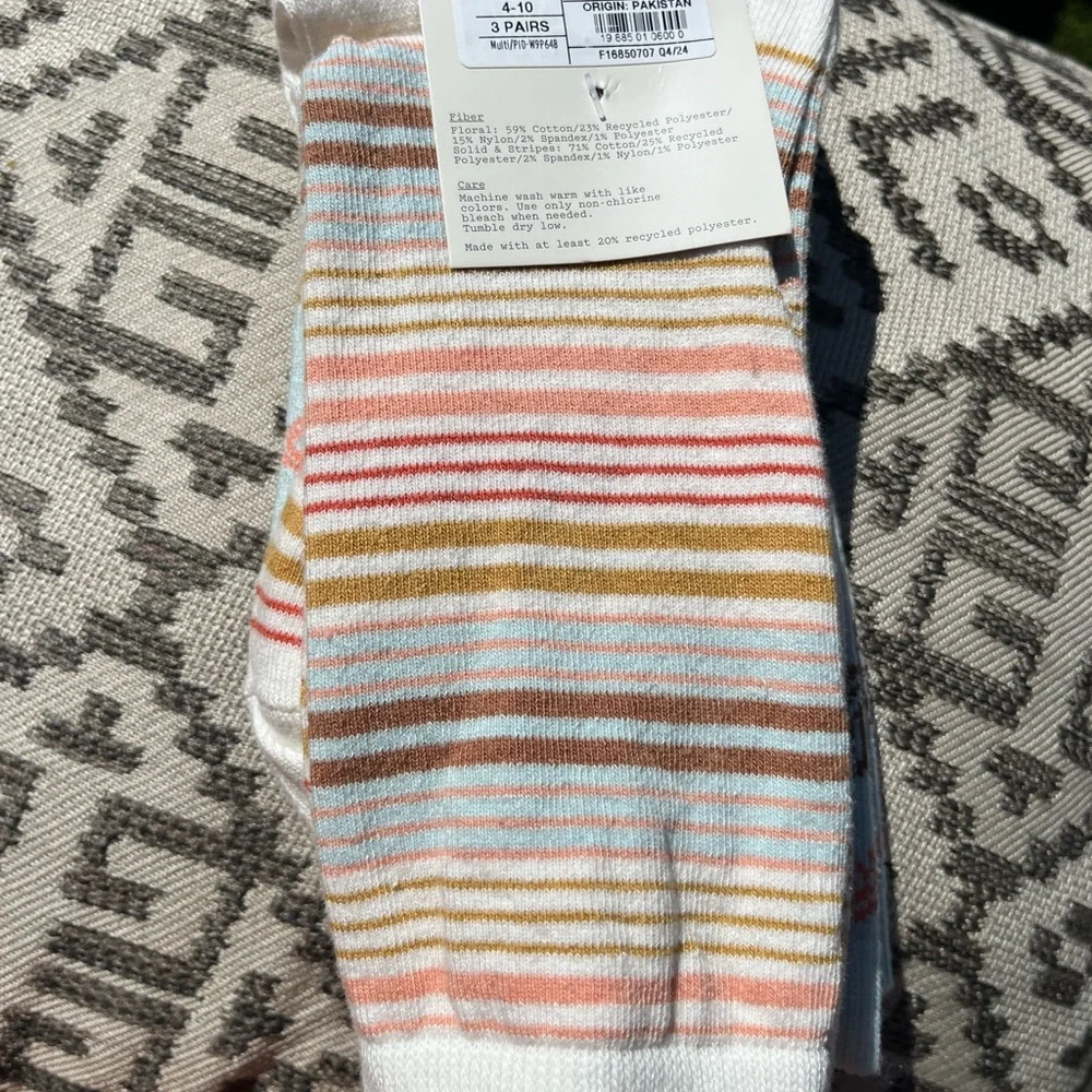 a new day Patterned Socks set if 3- Multicolor